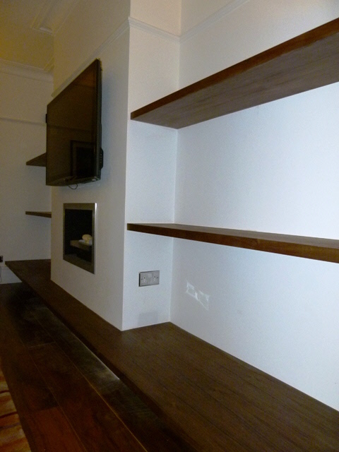 Upminster Fitted Walnut Shelves